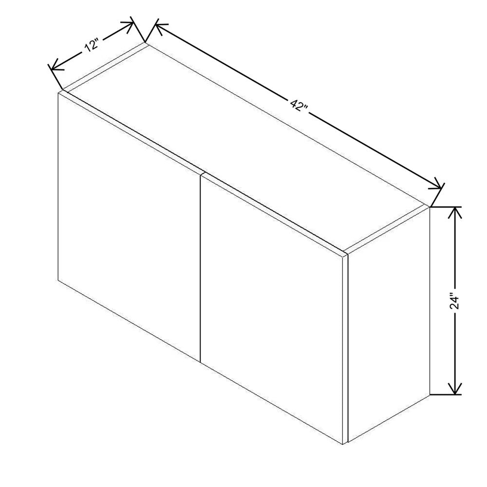 CNC Concord Fashion Ocean 42" W X 24" H Double Door Wall Cabinet