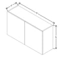 CNC Classic Broadway Beach 42" W X 24" H Double Door Wall Cabinet