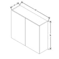 CNC Classic Broadway Driftwood 42" W X 36" H Double Door Wall Cabinet