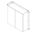 CNC Luxor White 42" W X 42" H Double Door Wall Cabinet
