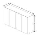 CNC Luxor White 54" W X 30" H Double Door Wall Cabinet