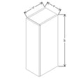CNC Classic Milano Sand 09" W X 30" H Single Door Wall Cabinet