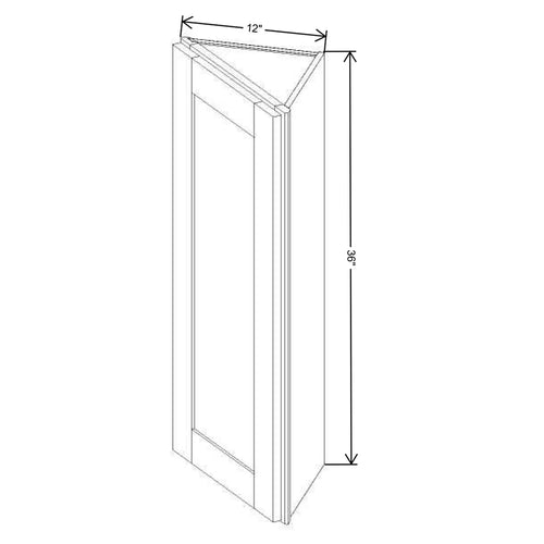Fabuwood Allure Echo Cloud White 12" W X 36" H X 12" D Wall End Cabinet