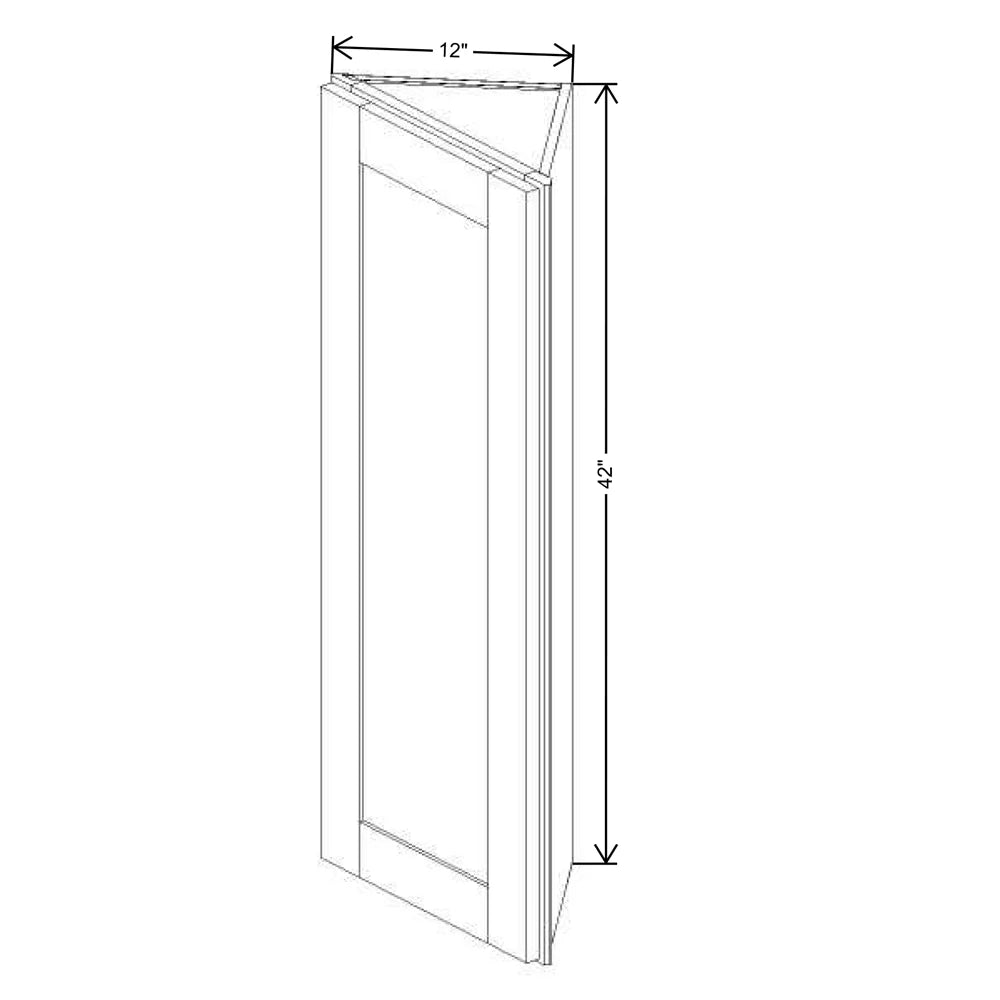 Fabuwood Allure Galaxy Biscuit 12" W X 42" H X 12" D Wall End Cabinet