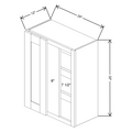 Fabuwood Allure Galaxy Mocha 24" To 27" W X 30" H X 12" D Single Door Blind Corner Wall Cabinet