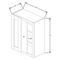 Fabuwood Allure Galaxy Dark Aqua 24" To 27" W X 30" H X 12" D Single Door Blind Corner Wall Cabinet