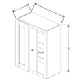 Fabuwood Allure Galaxy Natural Oak 24" To 27" W X 30" H X 12" D Single Door Blind Corner Wall Cabinet