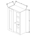 Fabuwood Allure Luna Natural Oak 24" To 27" W X 36" H X 12" D Single Door Blind Corner Wall Cabinet