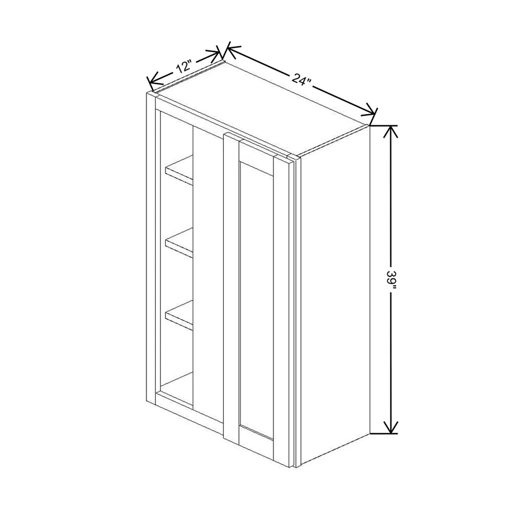 Fabuwood Allure Galaxy Elderberry 24" To 27" W X 39" H X 12" D Single Door Blind Corner Wall Cabinet