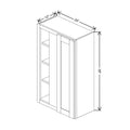 Fabuwood Allure Galaxy Seaside Pine 24" To 27" W X 39" H X 12" D Single Door Blind Corner Wall Cabinet