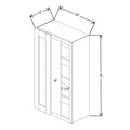 Fabuwood Allure Galaxy Seaside Pine 24" To 27" W X 42" H X 12" D Single Door Blind Corner Wall Cabinet