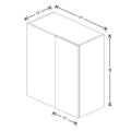 Fabuwood Illume Catalina Grigio Gloss 27" To 30" W X 30" H X 13" D Wall Blind Corner Cabinet