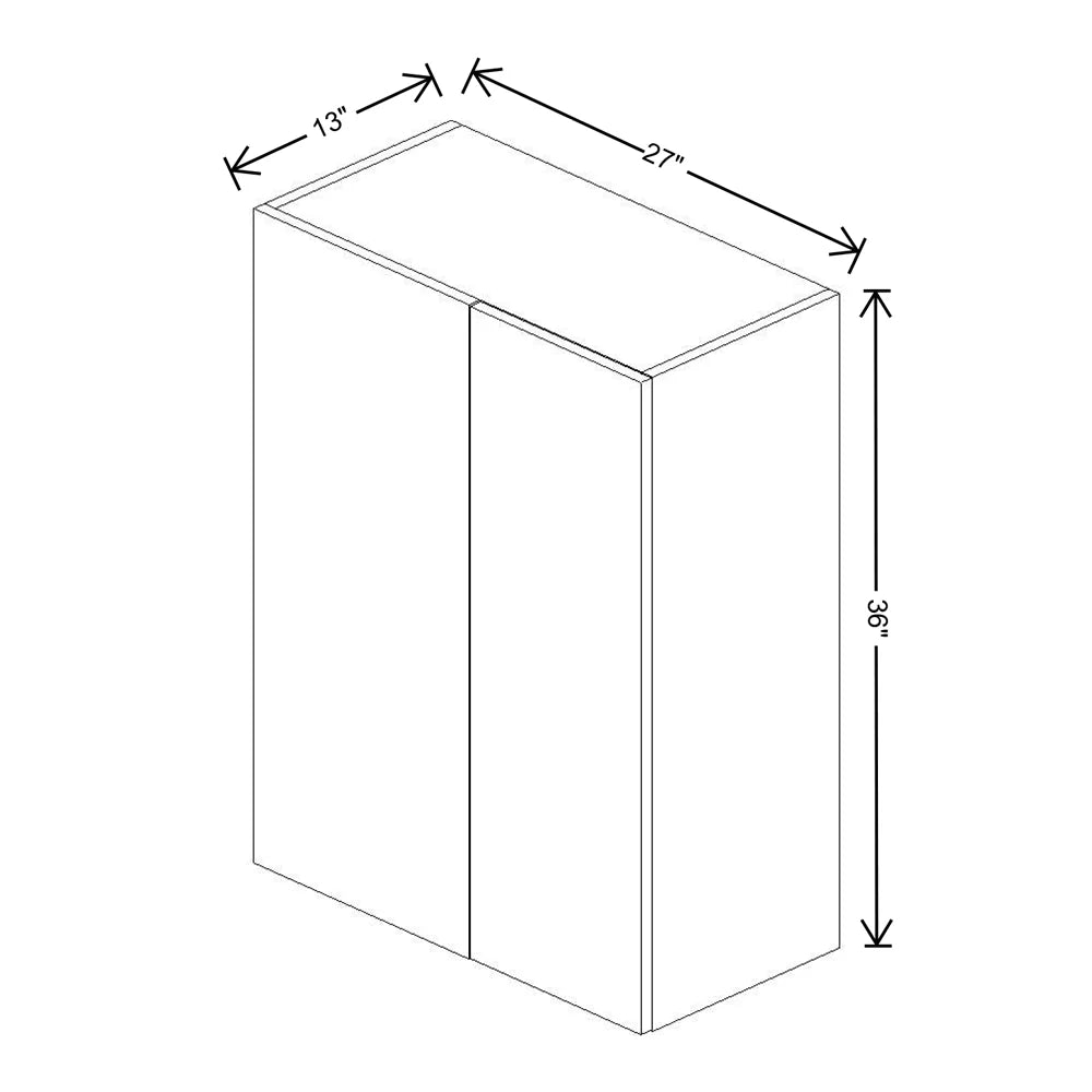Fabuwood Ovela Catalina Textil Plata 27" To 30" W X 36" H X 13" D Wall Blind Corner Cabinet