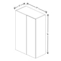 Fabuwood Illume Tuscany Blanco 27" To 30" W x 42" H x 13" D Wall Blind Corner Cabinet
