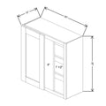 Fabuwood Allure Galaxy Claystone 30" To 33" W X 30" H X 12" D Single Door Blind Corner Wall Cabinet