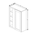 Fabuwood Allure Galaxy Natural Oak 30" W X 39" H X 12" D Single Door Blind Corner Wall Cabinet