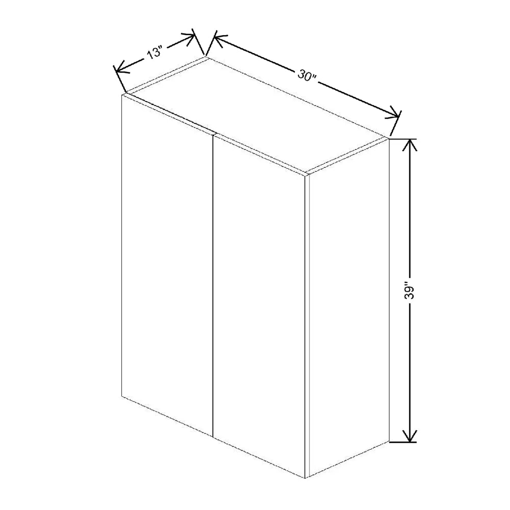 Fabuwood Ovela Catalina Verde Salvia 30" W X 39" H X 12" D Single Door Blind Corner Wall Cabinet