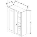 Fabuwood Allure Galaxy Mocha 30" To 33" W X 42" H X 12" D Single Door Blind Corner Wall Cabinet