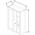 Fabuwood Allure Galaxy Elderberry 30" To 33" W X 42" H X 12" D Single Door Blind Corner Wall Cabinet