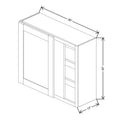 Fabuwood Allure Luna Natural Oak 36" TO 39" W X 30" H X 12" D Single Door Blind Corner Wall Cabinet