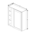 Fabuwood Allure Galaxy Biscuit 36" TO 39" W X 39" H X 12" D Single Door Blind Corner Wall Cabinet