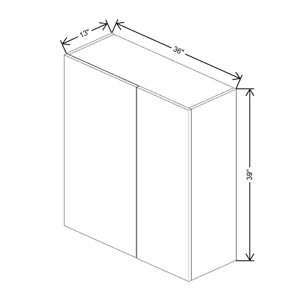 Fabuwood Ovela Catalina Rosales 3 36" W X 39" H X 12" D Single Door Blind Corner Wall Cabinet