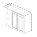 Fabuwood Quest Discovery Frost 42" W X 30" H X 12" D Double Door Wall Cabinet