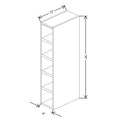 Fabuwood Illume Catalina Como Ash 2 06" W X 30" H X 12" D Wall Wine Cube
