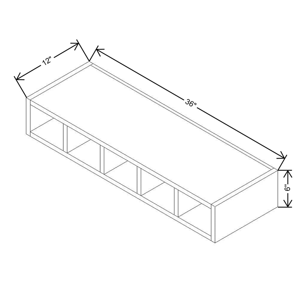 CNC Concord Elegant Dove 36" W Wine Cubby