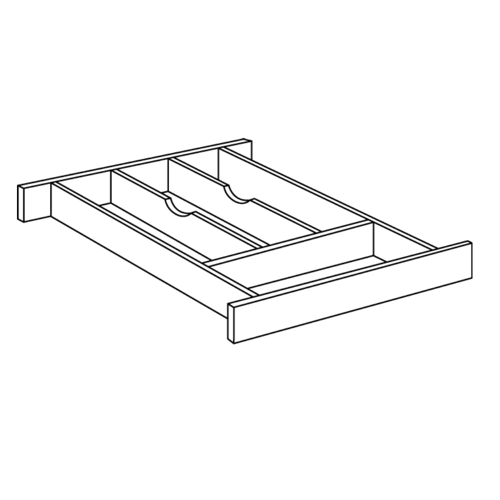 CNC Luxor White 16" W Wooden Cutlery Divider