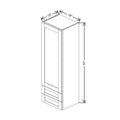 Fabuwood Allure Galaxy Claystone 18" W X 57" H X 15" D Wall w/Drawers Cabinet