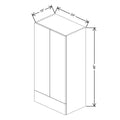 Fabuwood Illume Tuscany Muratti 1 24" W x 48" H x 15" D Wall Drawer Cabinet