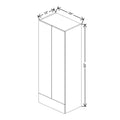 Fabuwood Illume Catalina Carbone Matte 24" W x 60" H x 15" D Wall Drawer Cabinet