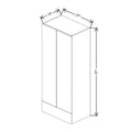 Fabuwood Illume Catalina Azul Marino 24" W X 57" H X 15" D Wall w/Drawers Cabinet