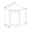 Fabuwood Allure Galaxy Mocha 24" W X 30" H X 12" D Diagonal Corner Wall Cabinet