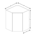 Fabuwood Illume Tuscany Antracita 24" W x 30" H x 13" D Diagonal Corner Wall Cabinet