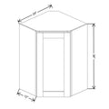 Fabuwood Allure Galaxy Natural Oak 24" W X 36" H X 12" D Diagonal Corner Wall Cabinet