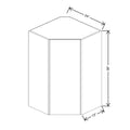 Fabuwood Illume Tuscany Frappe 24" W X 39" H X 12" D Diagonal Corner Wall Cabinet