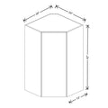 Fabuwood Illume Tuscany Cashmere 24" W x 42" H x 13" D Diagonal Corner Wall Cabinet