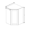 Fabuwood Allure Galaxy Seaside Pine 27" W X 39" H X 12" D Diagonal Corner Wall Cabinet