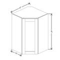 Fabuwood Allure Galaxy Natural Oak 27" W X 42" H X 12" D Diagonal Corner Wall Cabinet