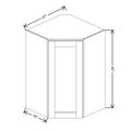 Fabuwood Allure Galaxy Elderberry 27" W X 42" H X 12" D Diagonal Corner Wall Cabinet