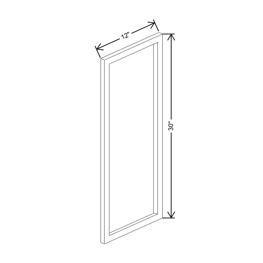 CNC Concord Newport White 12" W X 30" H Decorative End