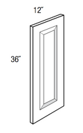 D1236 - Assembled Sterling Gray Double Shaker - Wall Decorative End Panel - 3/4" thick by 36" tall by 12" wide
