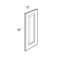 D1242 - Assembled Cream White Shaker - Wall Decorative End Panel - 3/4" thick by 42" tall by 12" wide