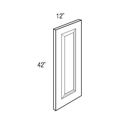 D1242 - Assembled Sage Green Shaker - Wall Decorative End Panel - 3/4" thick by 42" tall by 12" wide