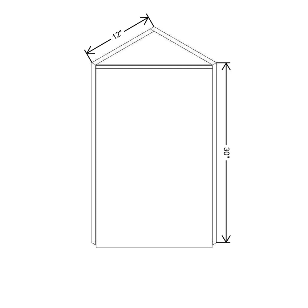 CNC Concord Richmond Stone 12" W X 30" H Single Door Wall End Cabinet