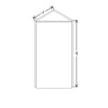 CNC Luxor Misty Grey 12" W X 36" H Single Door Wall End Cabinet
