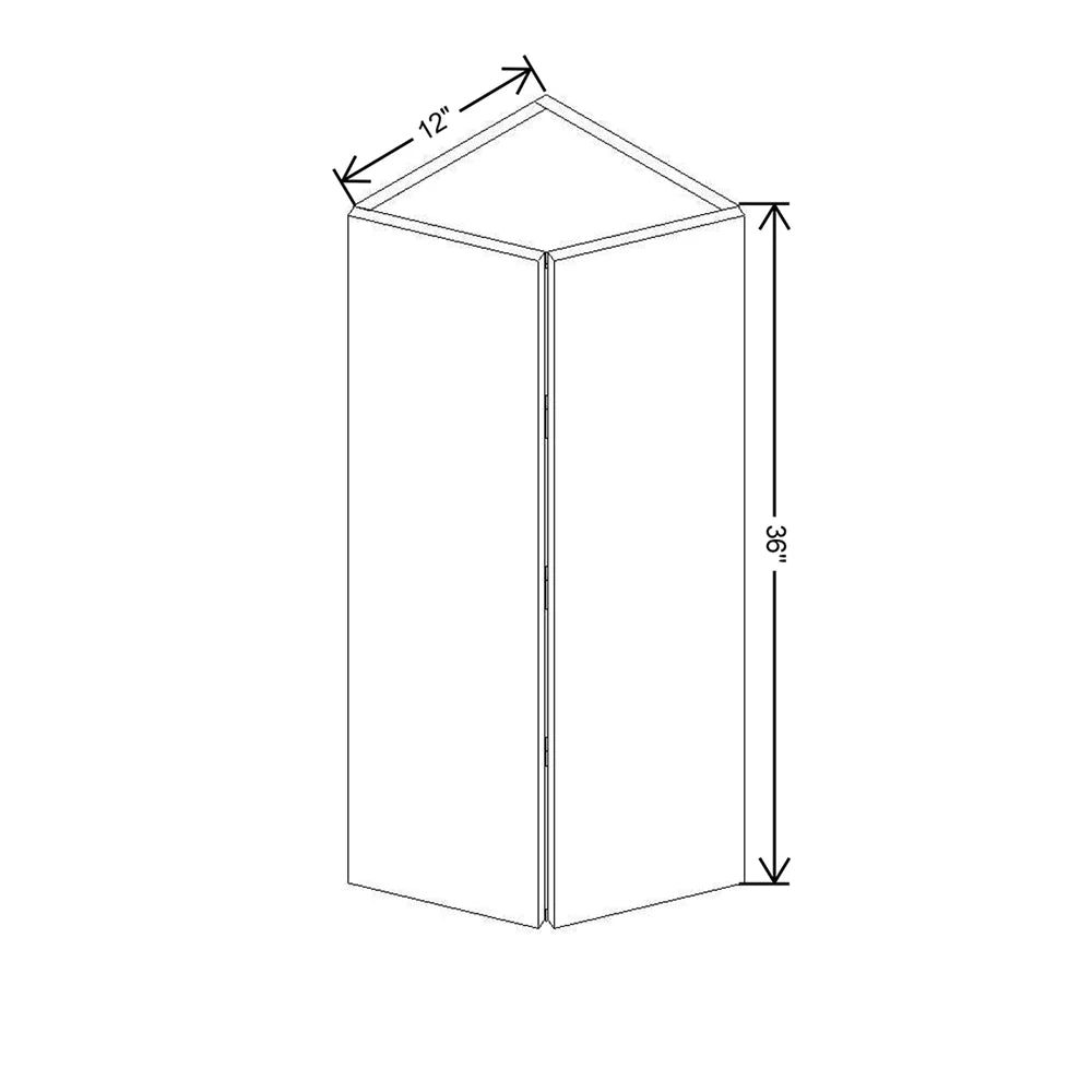 CNC Classic Versailles White 12" W X 36" H Double Door Wall End Cabinet