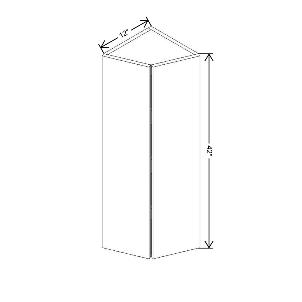 CNC Classic Milano Sand 12" W X 42" H Double Door Wall End Cabinet
